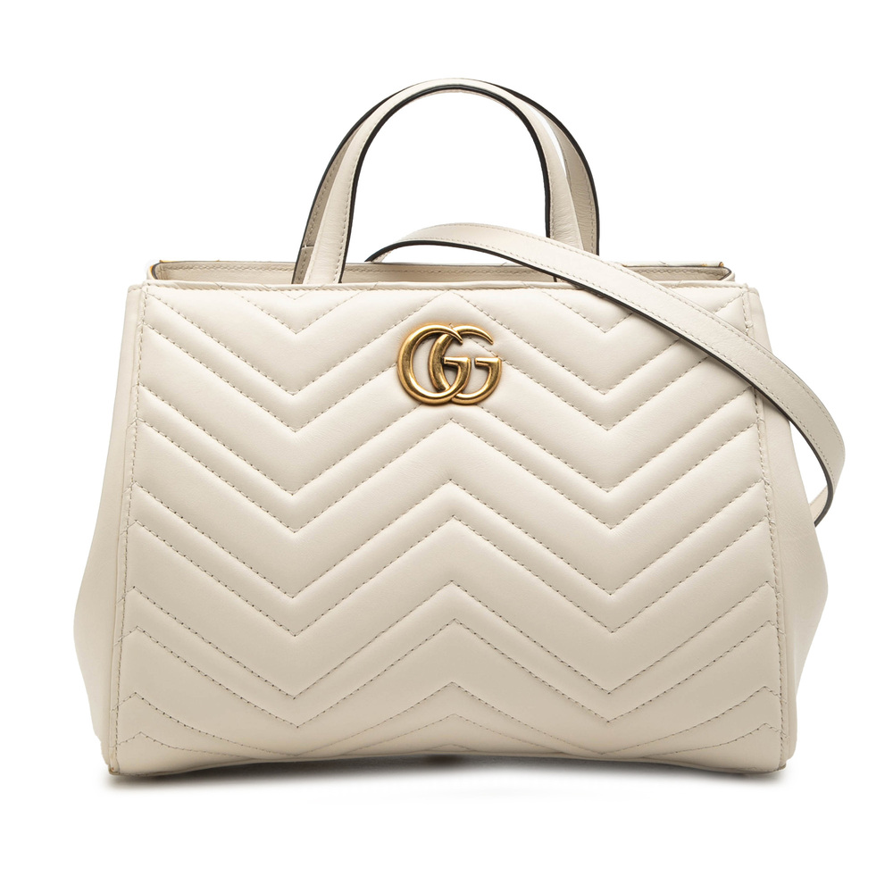 Pre-Loved Gucci Small GG Marmont Matelasse Calfskin Satchel - Picture 1 of 8